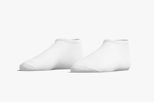 White Low-cut Socks 3D Model