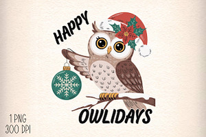 Owlidays Funny Christmas Sublimation, an Illustration by Daily.Designs