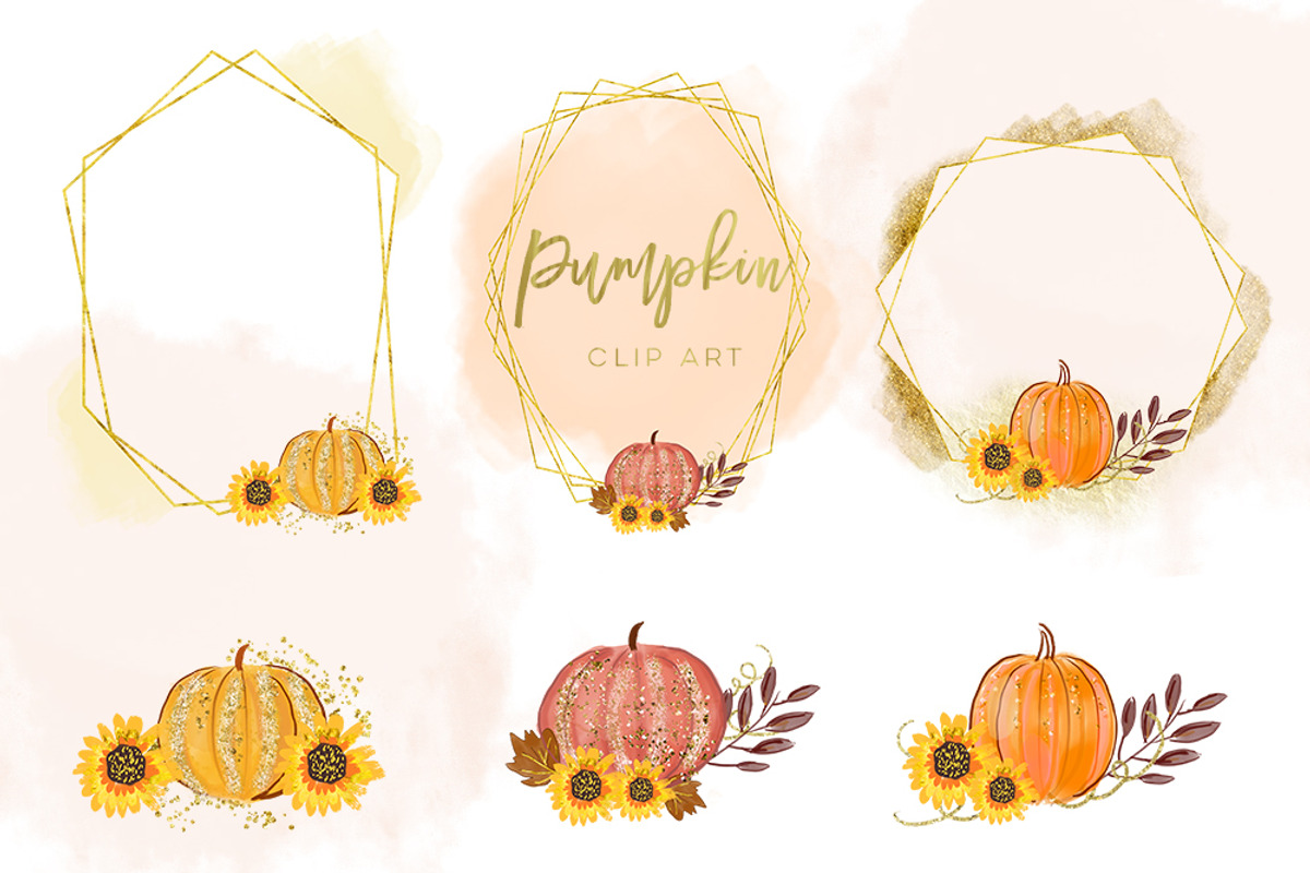 Pumpkins Watercolor Collection, a Decorative Illustration by Sunflower Day Love (Photo 2 of 17)