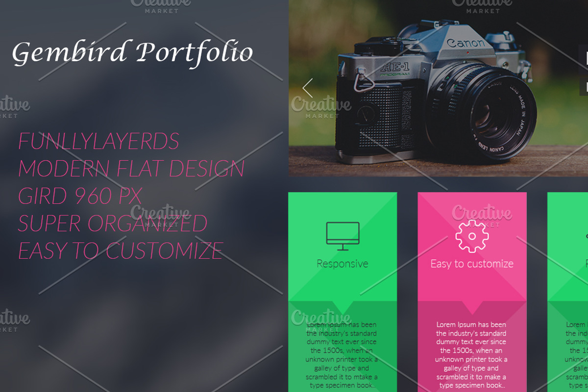 Gembrid Portfolio Design, a Websites & App Template by Marko Banovic (Photo 1 of 5)