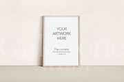 Portrait Wood Frame Leaning Mockup, a Household Mockup by OakstoneCreative (Thumbnail 2 of 5)