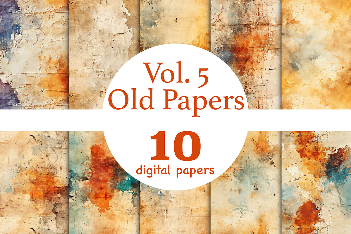 Old Paper Textures Grunge Background, a Pattern Graphic by GlamArtZhanna (Photo 1 of 3)
