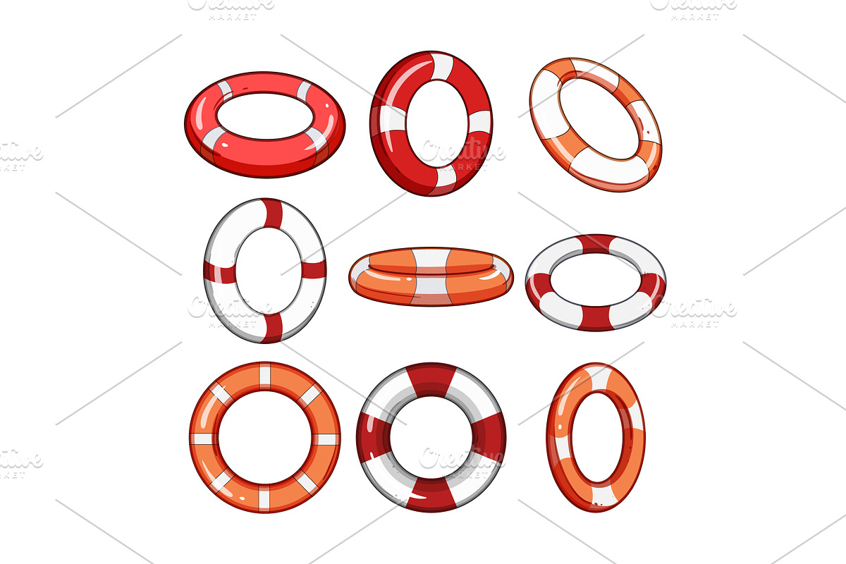 Lifebuoy collection providing safety, an Animal Illustration by pikepicture