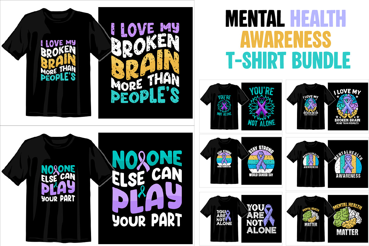 Mental Health Awareness T-Shirt set, an Illustration by Amazin_art (Photo 1 of 9)