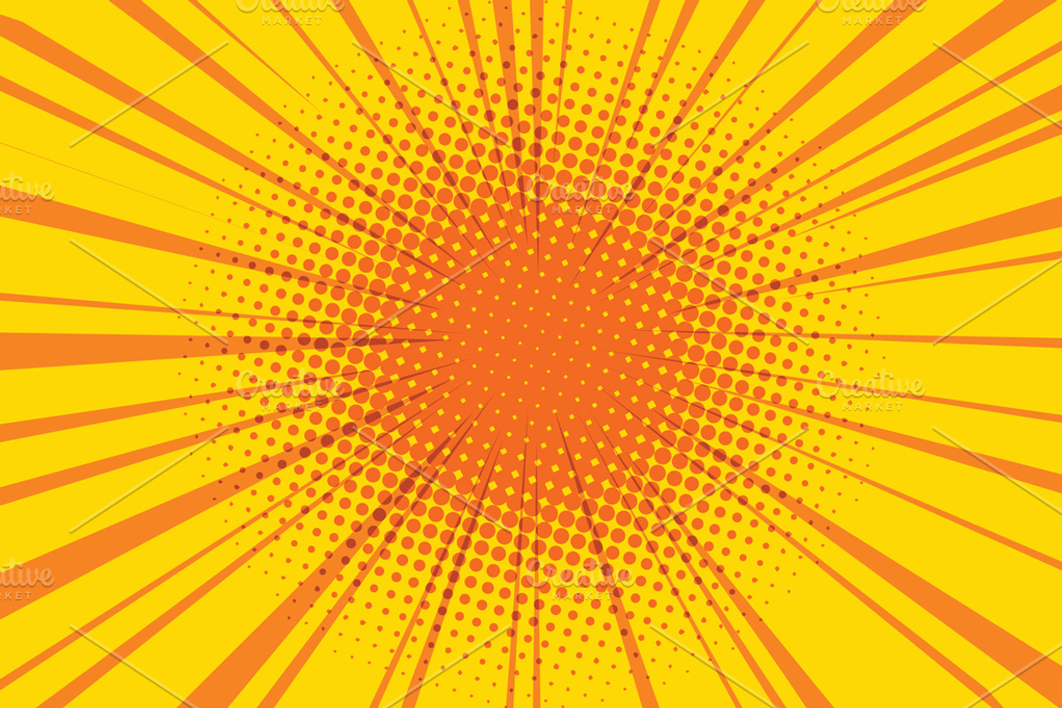 sun comic book retro pop art, an Illustration by studiostoks