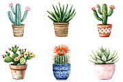 Watercolor Cactus Clipart, a Seasonal Illustration by Designking (Thumbnail 5 of 5)
