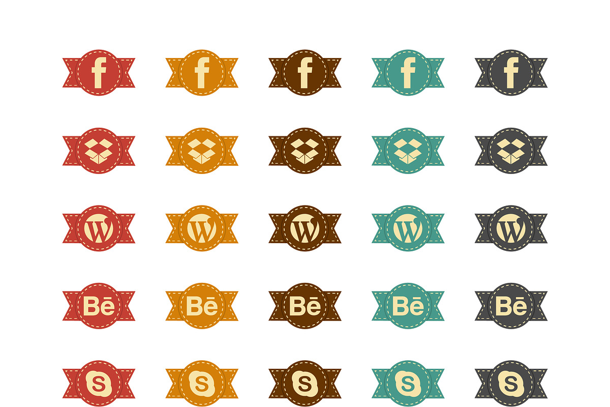 150 Vintage Social Media Icons, an Icon by MusiqueDesigns (Photo 2 of 4)