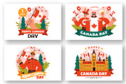 9 Happy Canada Day Illustration, a Seasonal Illustration by denayunebgt (Thumbnail 3 of 3)