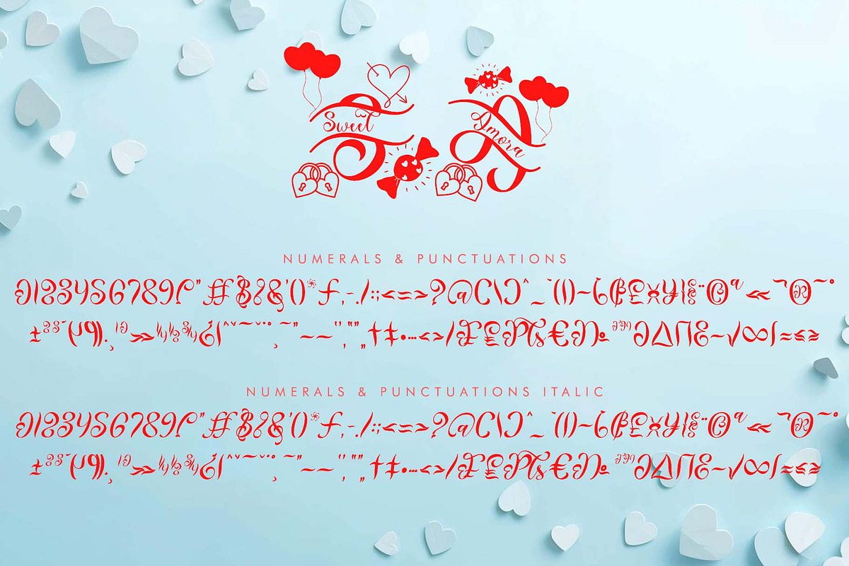 Sweet Amora Monogram, a Handwritten Font by Yoga Letter (Photo 7 of 8)