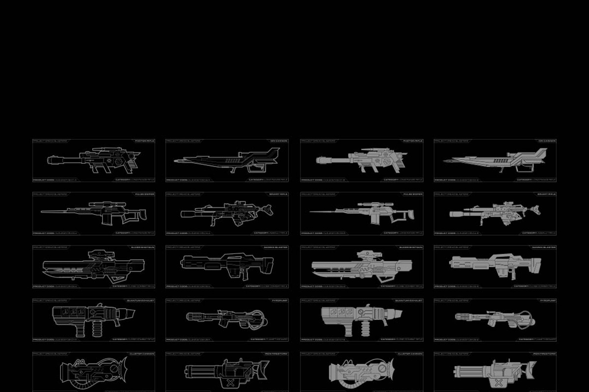 Futuristic Weapons Vectors, an Illustration by Dreadlabs (Photo 3 of 5)