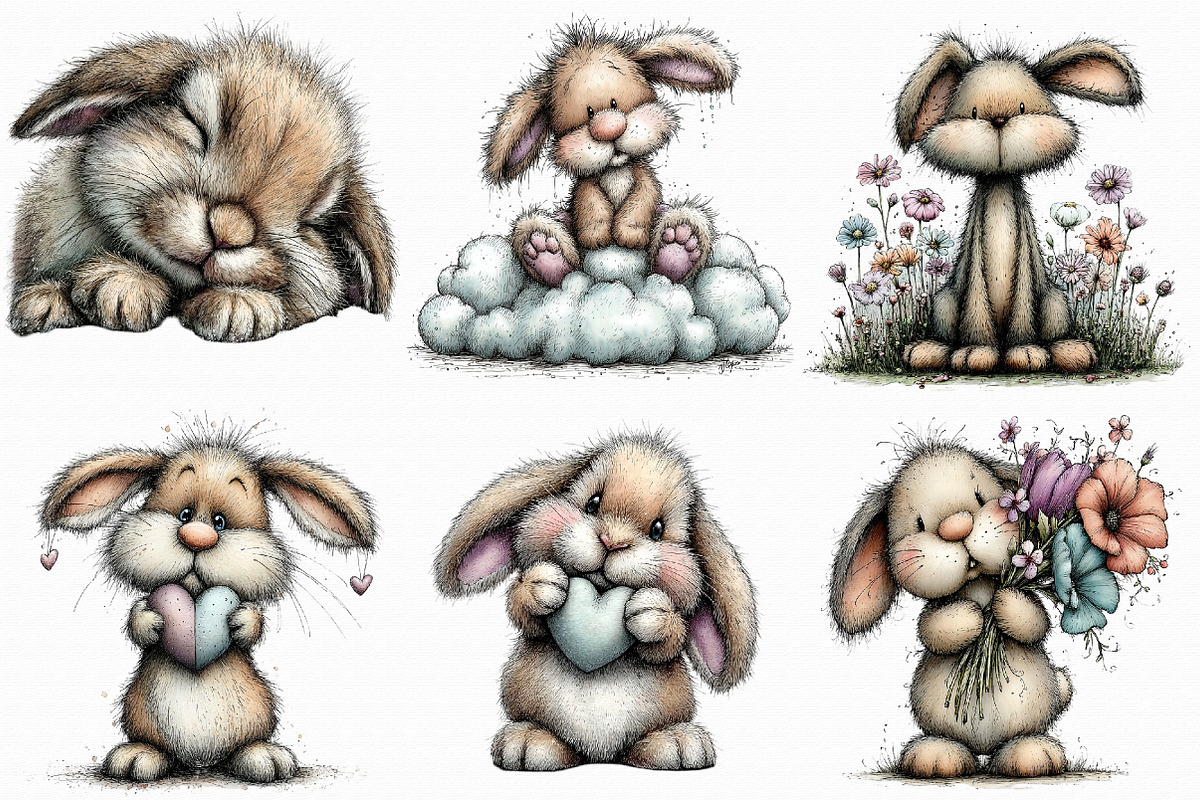 Baby Bunny Clipart, an Illustration by Libby Wishes (Photo 2 of 7)