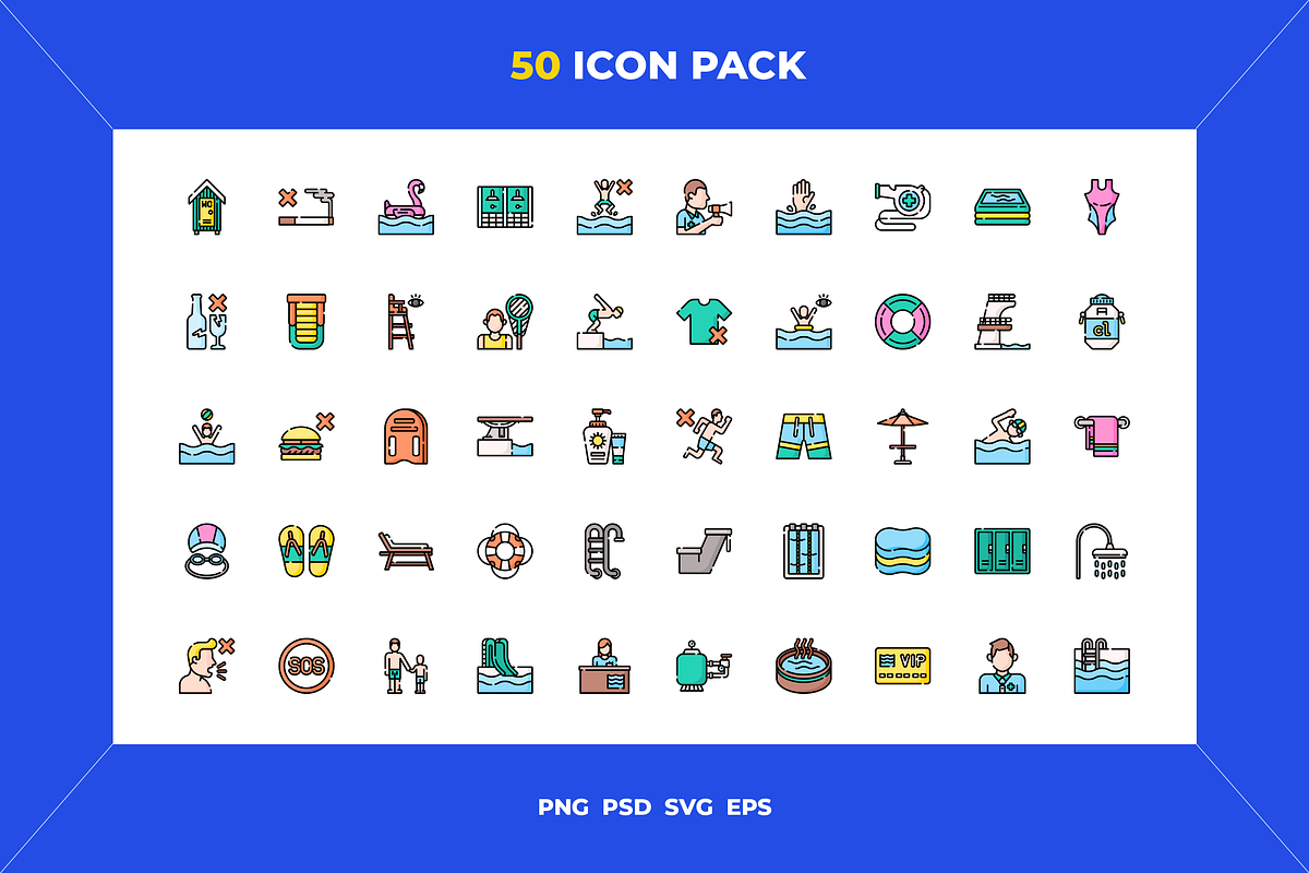 50 Swimming pool icons, an Icon by Wencory (Photo 1 of 2)