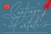 Santiago Portale Stylish Signature, a Script Font by stylishtype.co (Thumbnail 1 of 20)