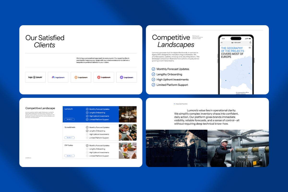 Lumora AI SaaS Pitch Deck Gslides, a Presentation Template by Unich Design Bureau (Photo 8 of 9)