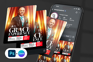 Maximal Portrait Church Event Flyer, a Social Media Template by Vintage Impressions