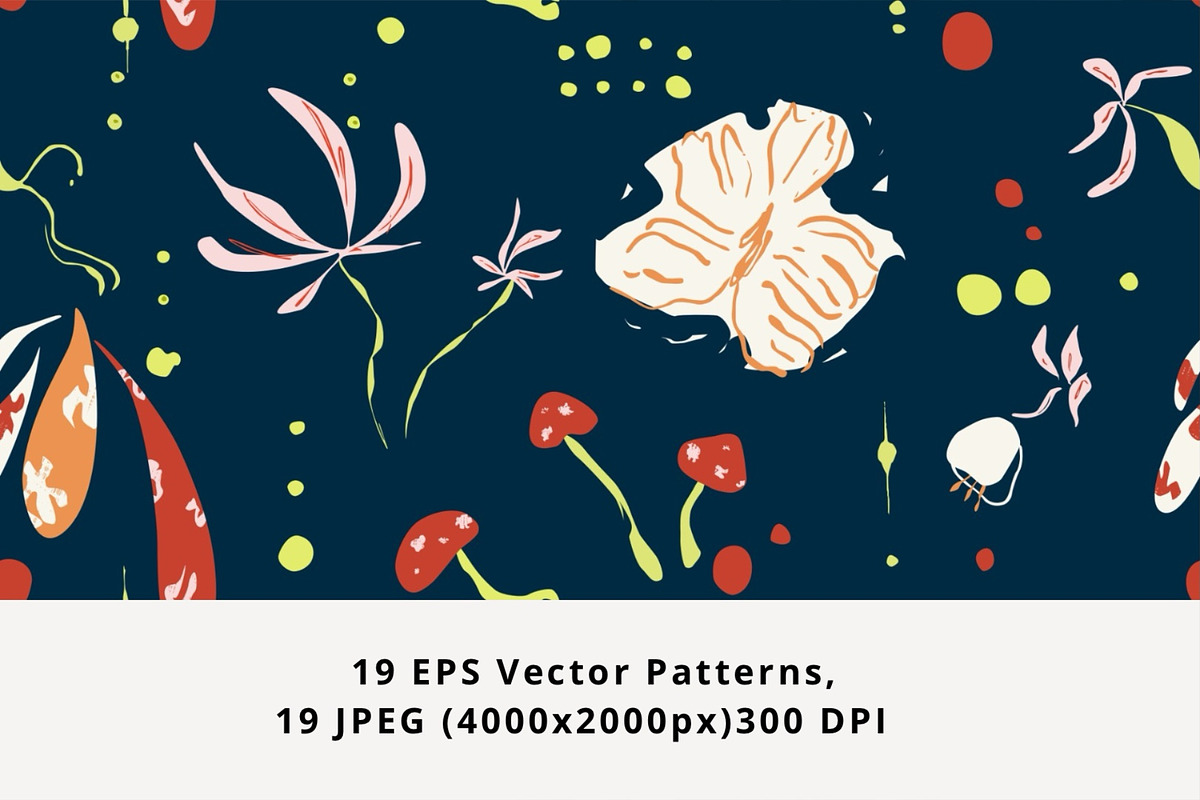 Abstract Floral Patterns, a Pattern Graphic by Trisuphat (Photo 8 of 8)