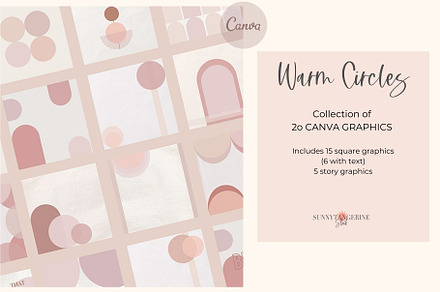 SALE Warm Circles Canva Templates