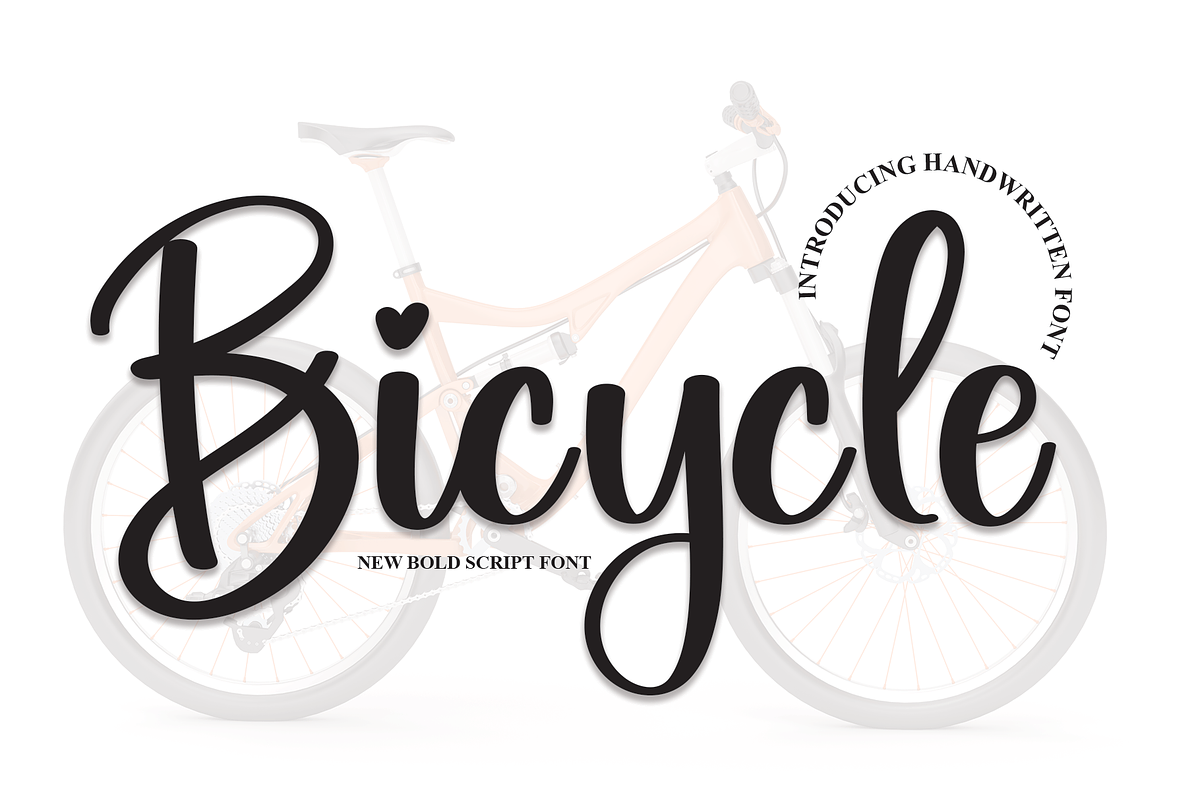 Bicycle | Script Font, a Script Font by Scratchones (Photo 1 of 8)