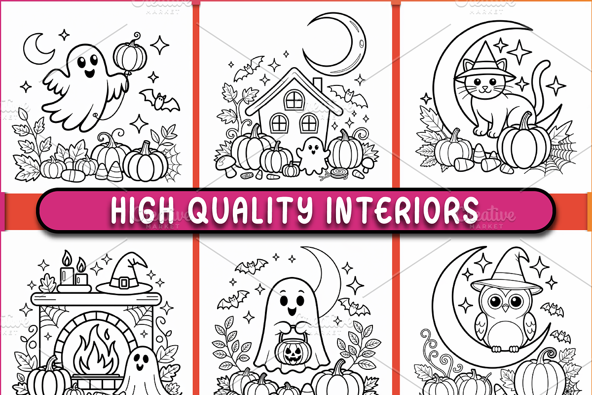 Bold & Easy Halloween Magic Coloring, a Seasonal Illustration by Ink Gallery (Photo 4 of 4)