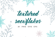 Vector textured grungy snowflakes, a Texture Illustration by Palette Pursuit (Thumbnail 1 of 5)