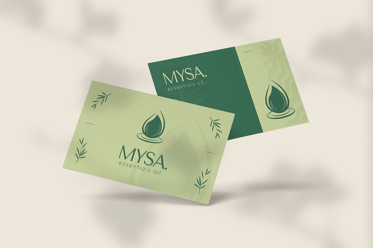 Essentials Oil Market Business Card, a Business Card Template by VUNIRA (Photo 2 of 3)