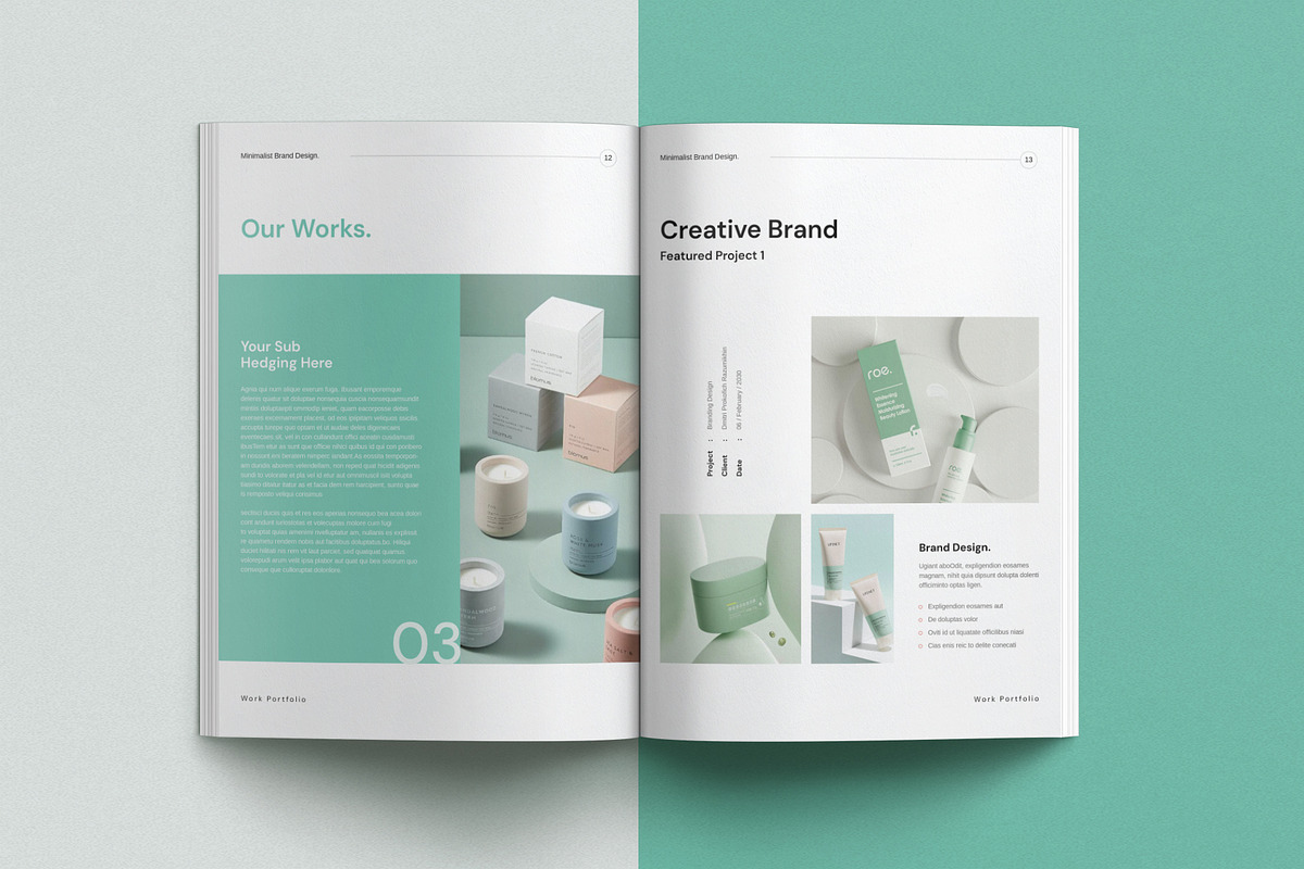 Works Portfolio Template | CANVA, a Brochure Template by Cleffon_Graphic_Studio (Photo 4 of 8)