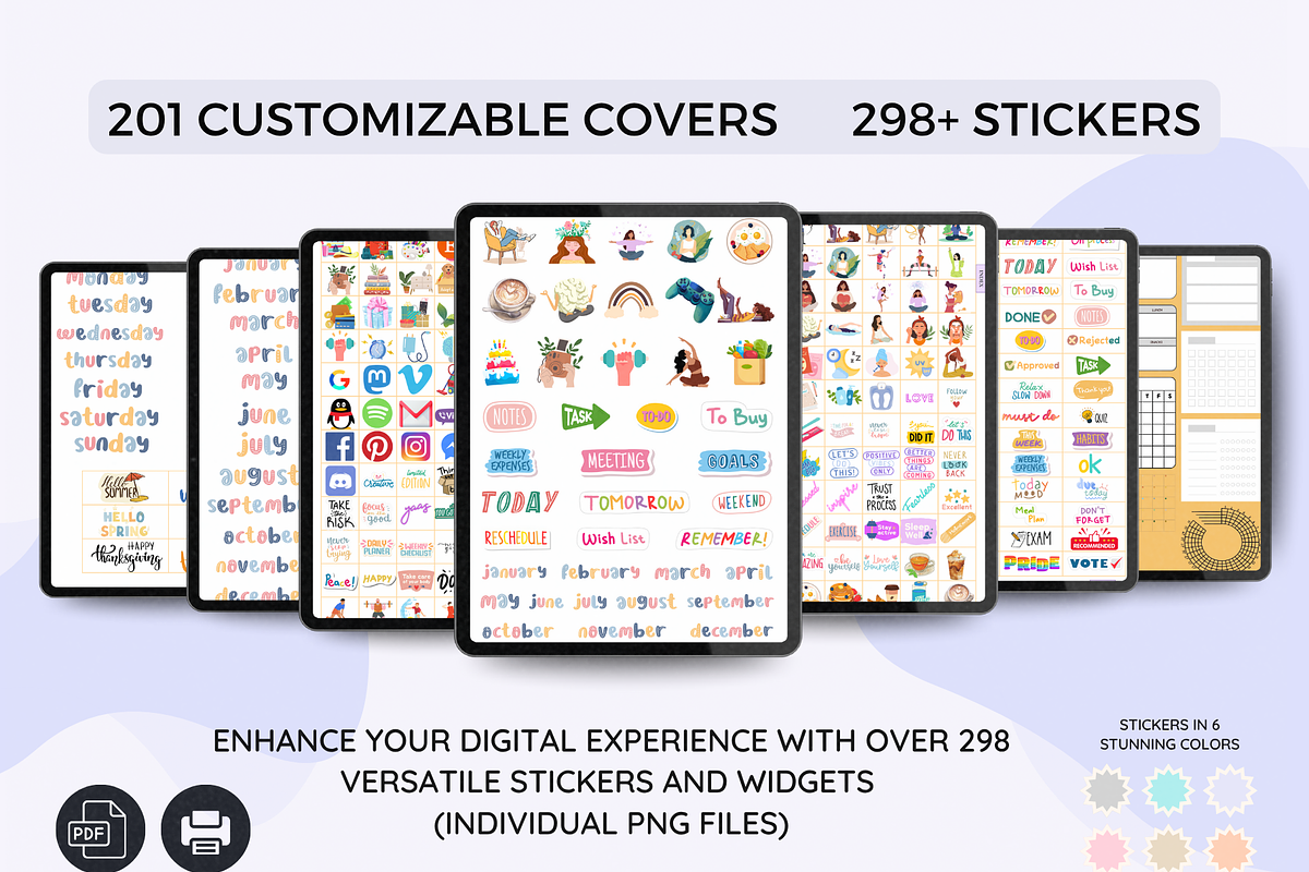 Undated Digital Planner, a Templates & Theme by LumusStudio (Photo 6 of 7)