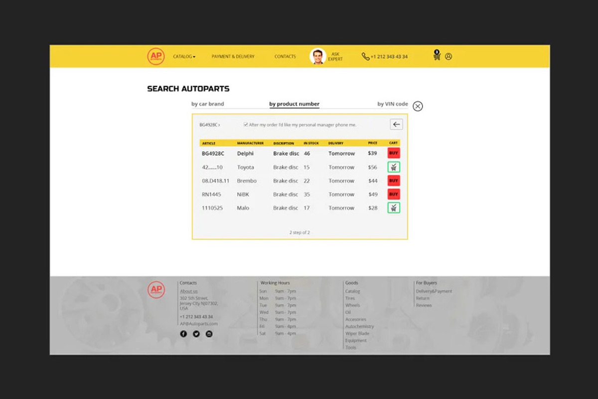 AutoParts - Online Store PSD Templat, a Landing Page Template by NetGon_Tech's Shop (Photo 3 of 5)