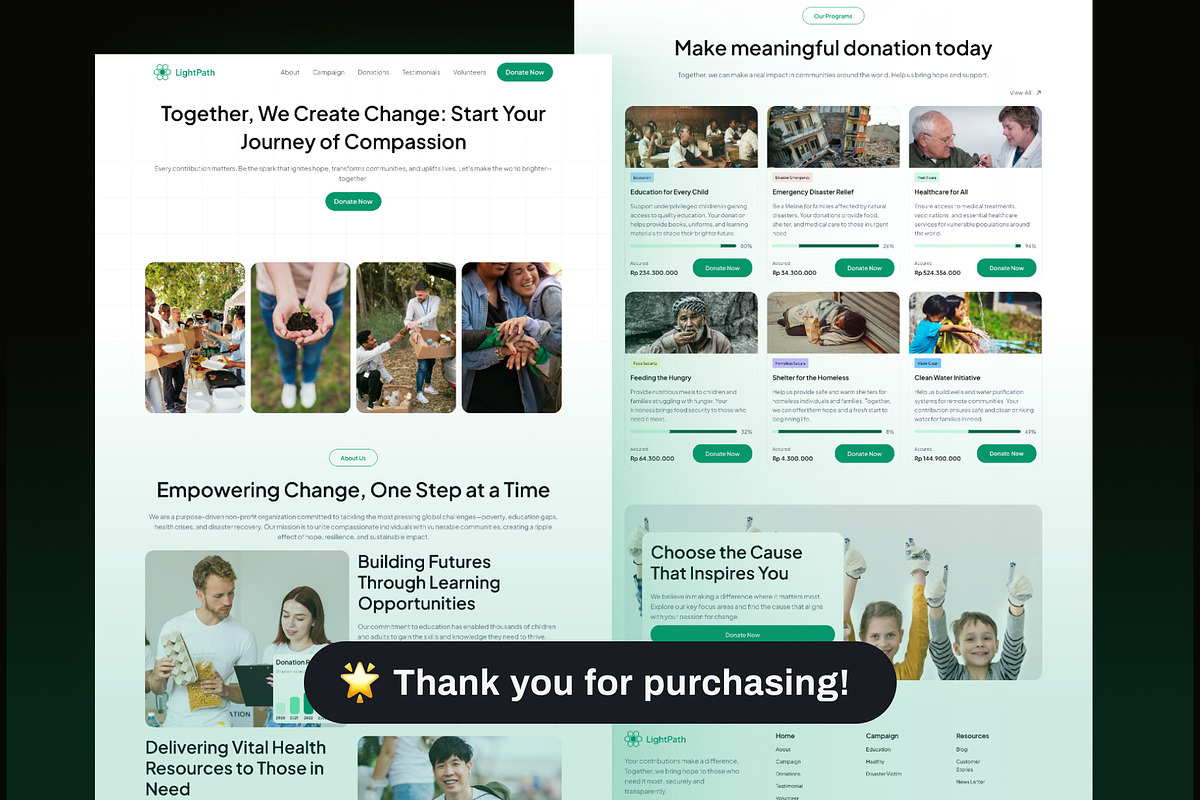 Light Path - Charity Landing Page preview 6