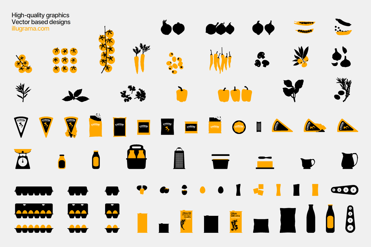 Italian Pasta - Modern Graphics, a Food Illustration by illugrama (Photo 8 of 13)