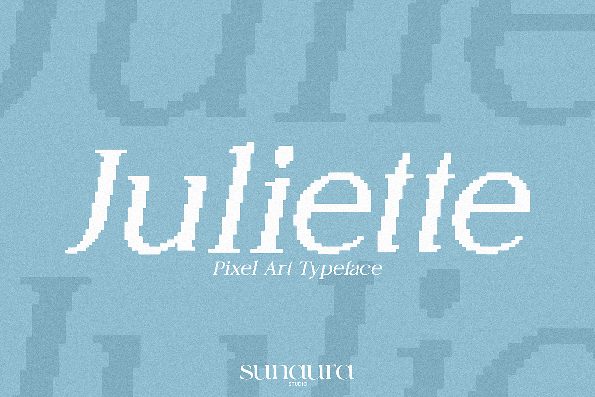 Juliette Pixel Art Serif, a Serif Font by Schrifted Type (Photo 1 of 8)