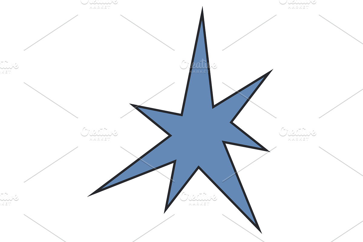 Irregular star shape icons, an Object Graphic by Elena Pimukova (Photo 6 of 16)