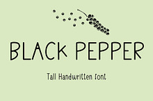 Black pepper - Tall handwritten font