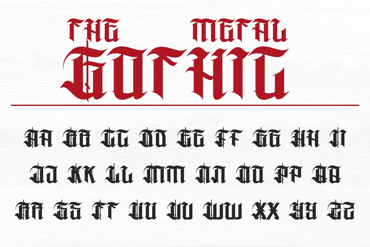 Nokrusa - Gothic Blackletter Font, a Blackletter Font by Dhabee (Photo 5 of 16)