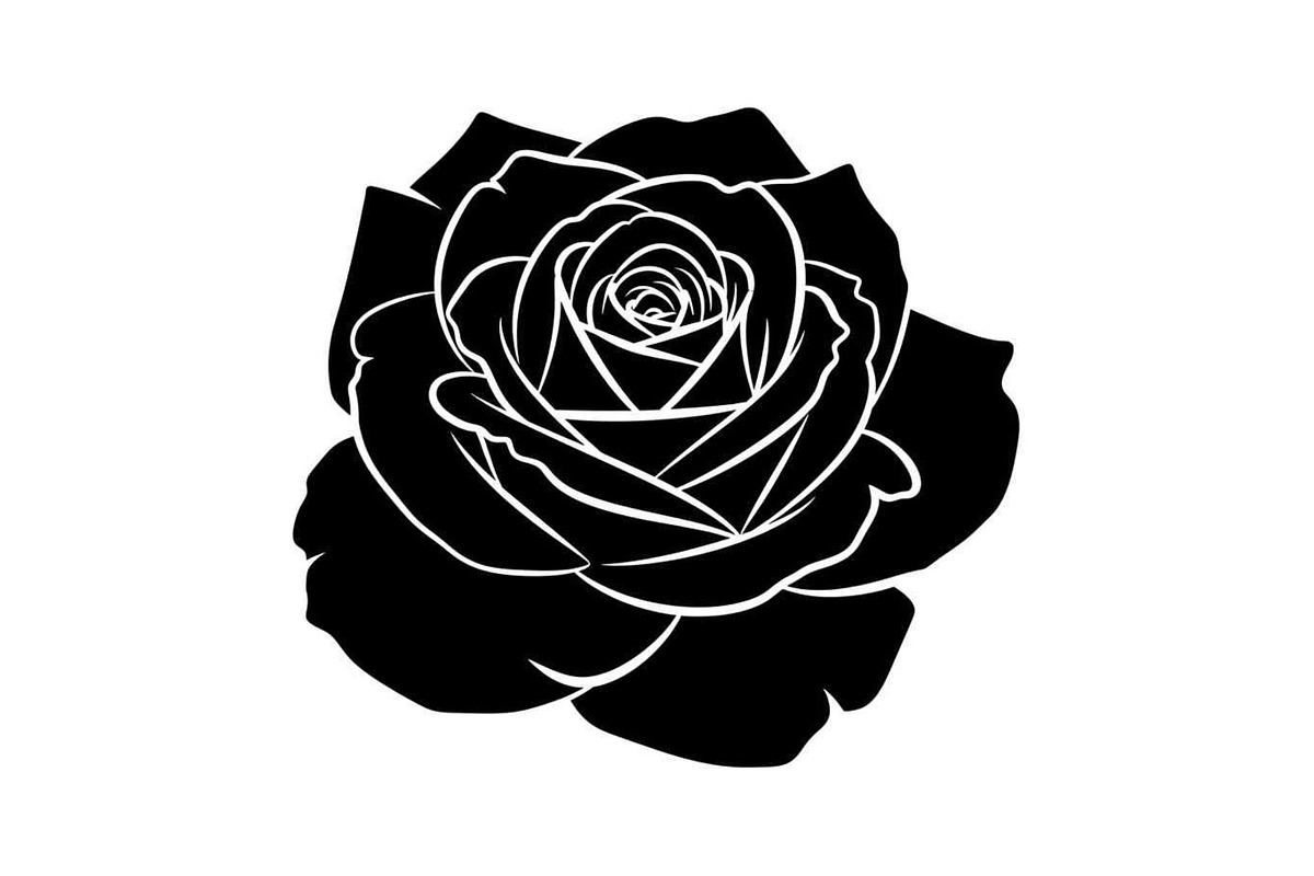 50 Black Rose Silhouette Vector Bund, an Illustration by Gaye Art (Photo 8 of 51)