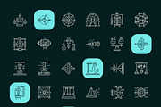 Physics Icon Art Set, an Outline Icon by Prosymbols (Thumbnail 7 of 8)