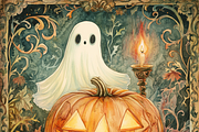 Spooky Cute Ghost, a Background Graphic by Printable Treasure (Thumbnail 8 of 8)
