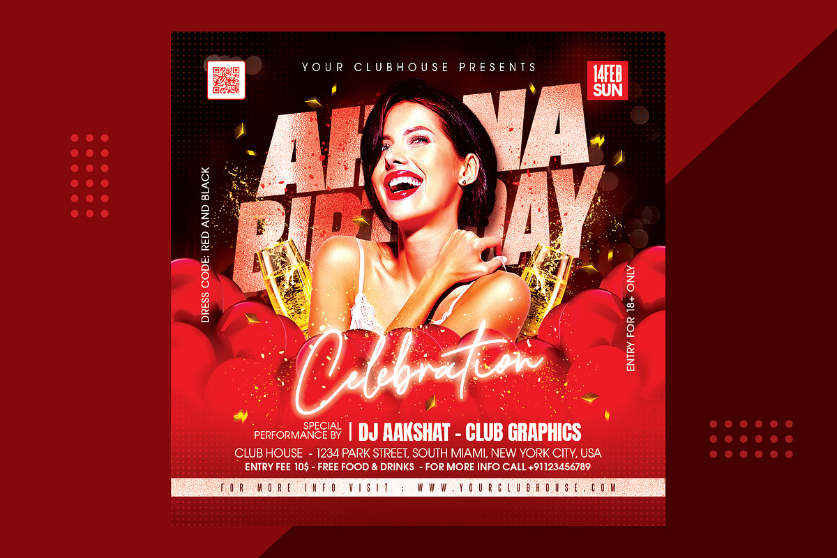 Birthday Flyer Template, a Templates & Theme by MithilaCreation (Photo 3 of 6)