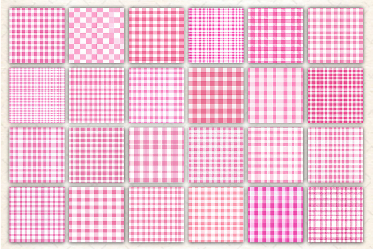 Light Pink and White Plaid Backgroun, a Pattern Graphic by Libby Wishes (Photo 4 of 5)
