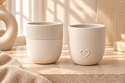 Minimalist Heart Coffee Mug 3D STL, a Scene 3D Model by Layerology (Thumbnail 3 of 3)
