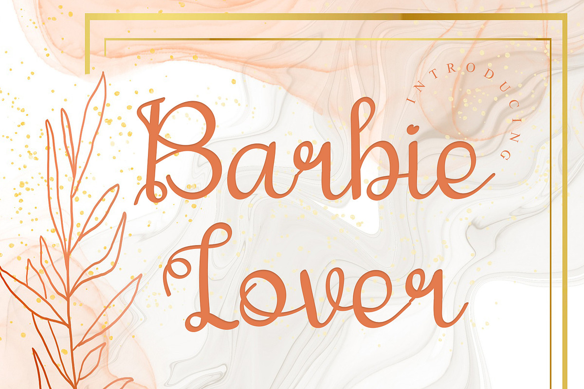 Barbie Lover, a Font by Gia Letter (Photo 1 of 5)