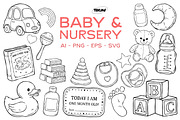 Baby Nursery Hand-Drawn Element, an Illustration by Tekuni (Thumbnail 1 of 8)
