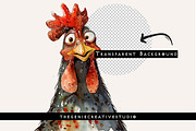 Funny Chicken PNG Clipart Set, an Animal Illustration by Geniecreativestudio (Thumbnail 2 of 9)