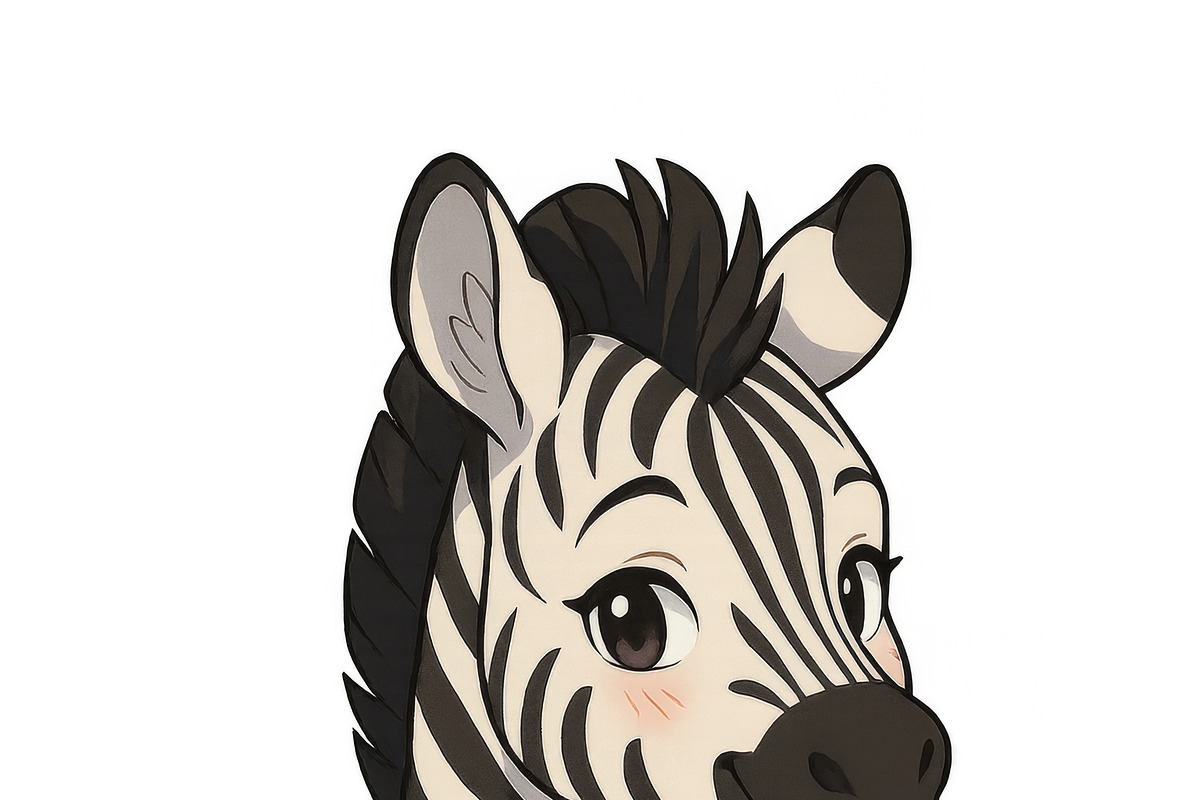 Cute anime zebra wearing christmas s, an Illustration by Dvoevnore photos