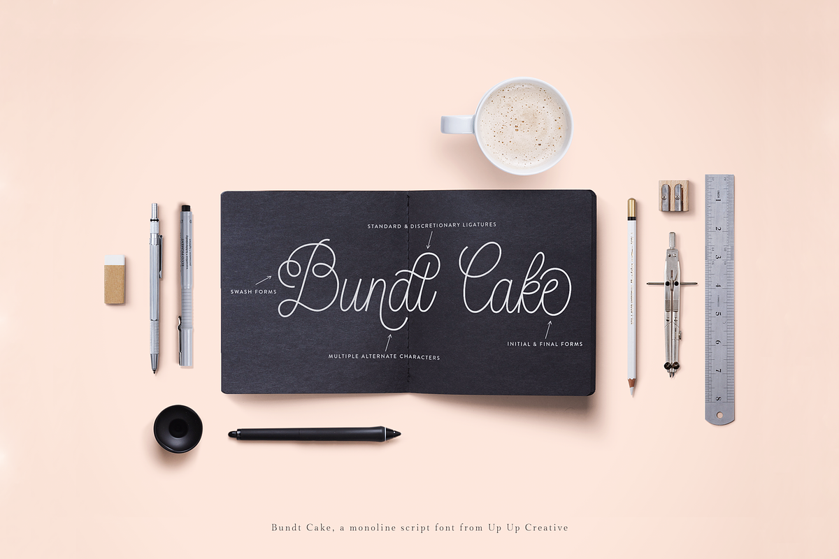 Bundt Cake Script Font, a Script Font by Up Up Creative (Photo 11 of 15)