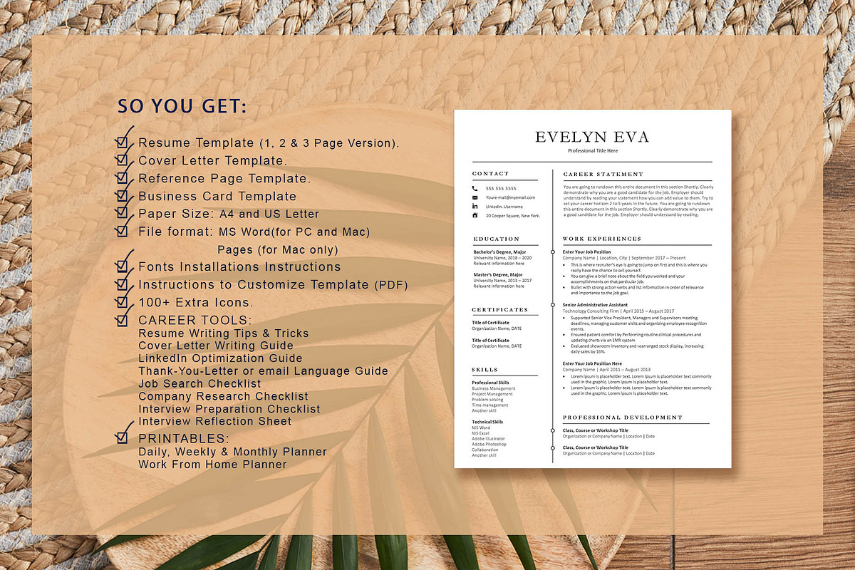 Modern Professional Resume Template, a Resume Template by VictoriousVita (Photo 8 of 8)