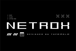 Netrox - Futuristic Display Font