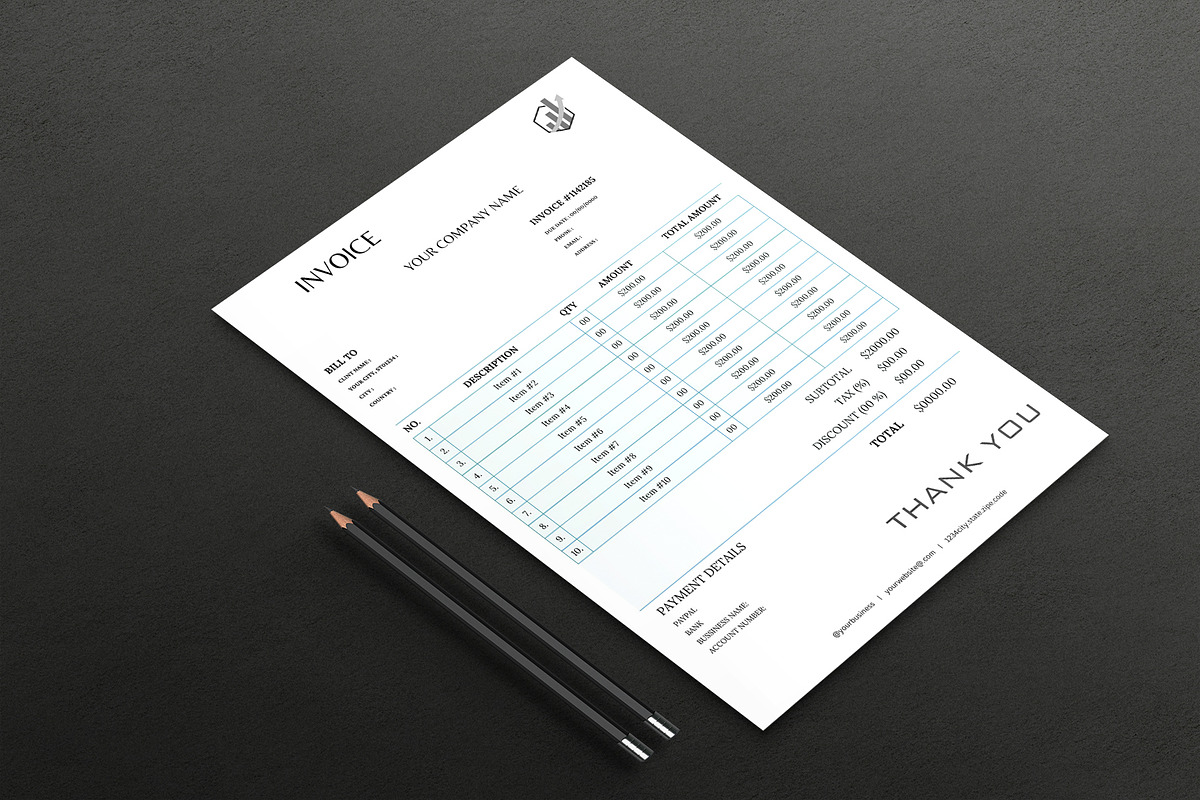 Invoice Template, a Stationery Template by Design Zone (Photo 3 of 3)