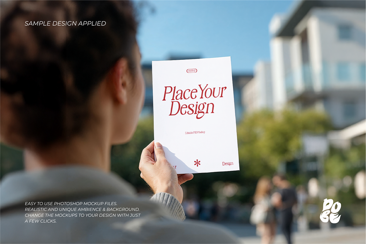 Hand and Paper Mockup Set - Vol 2, a Books & Magazine Mockup by DOBE Studio (Photo 3 of 8)