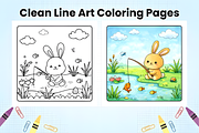 Hello Spring Fun Kids Coloring Pages, an Illustration by Ink Gallery (Thumbnail 3 of 4)